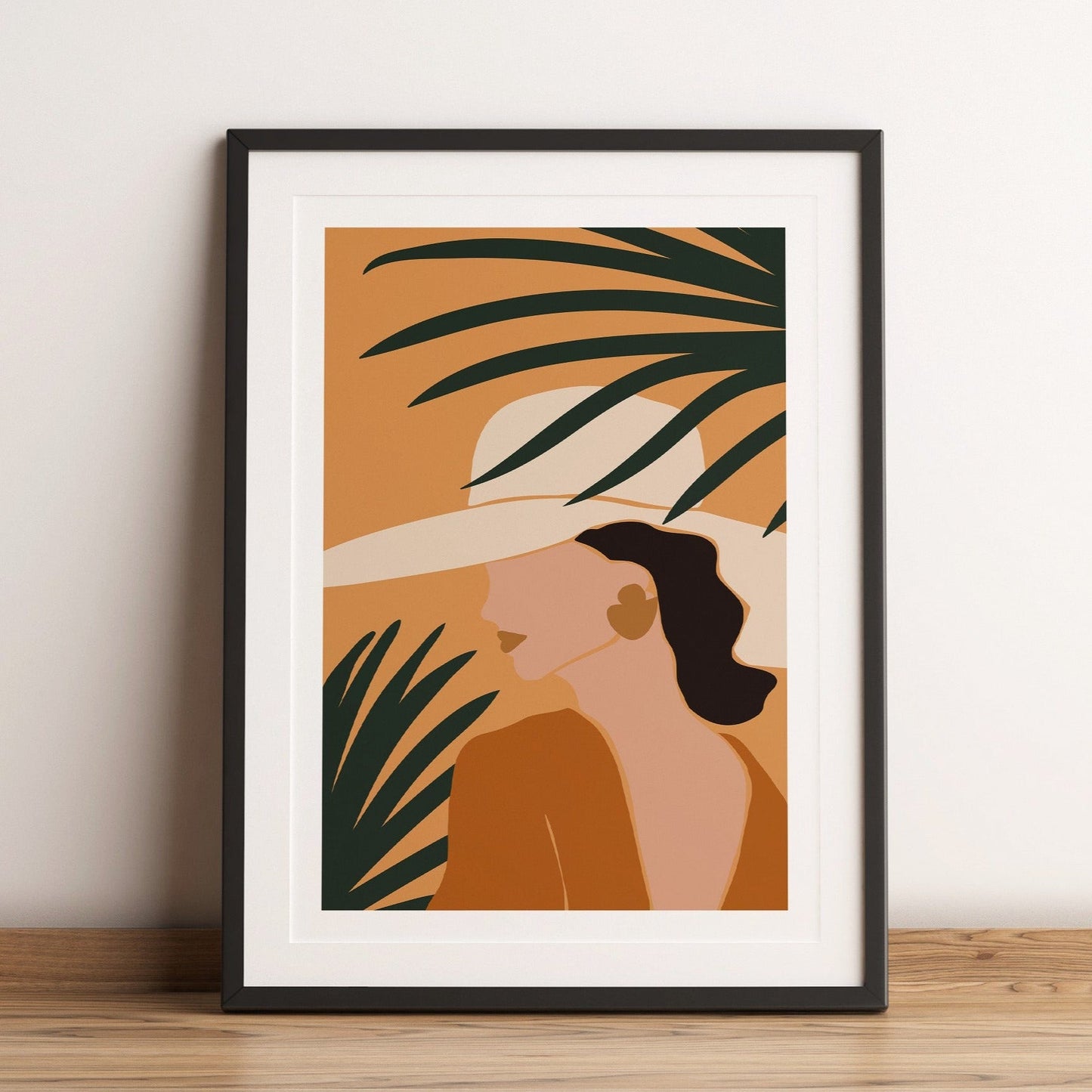Woman with Hat Print