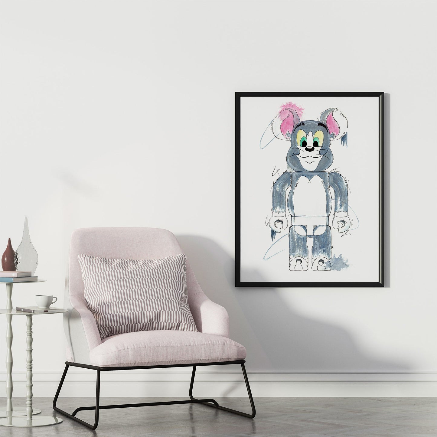 Tom Cat Pop Art Watercolor Print