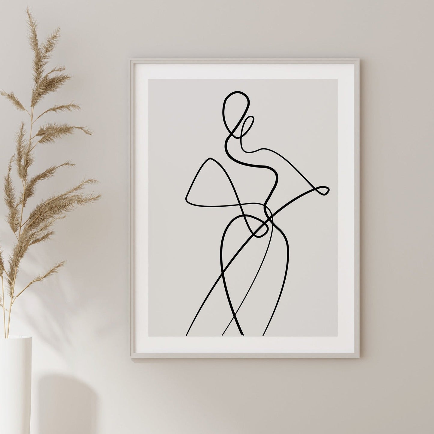 Minimalist line art poster