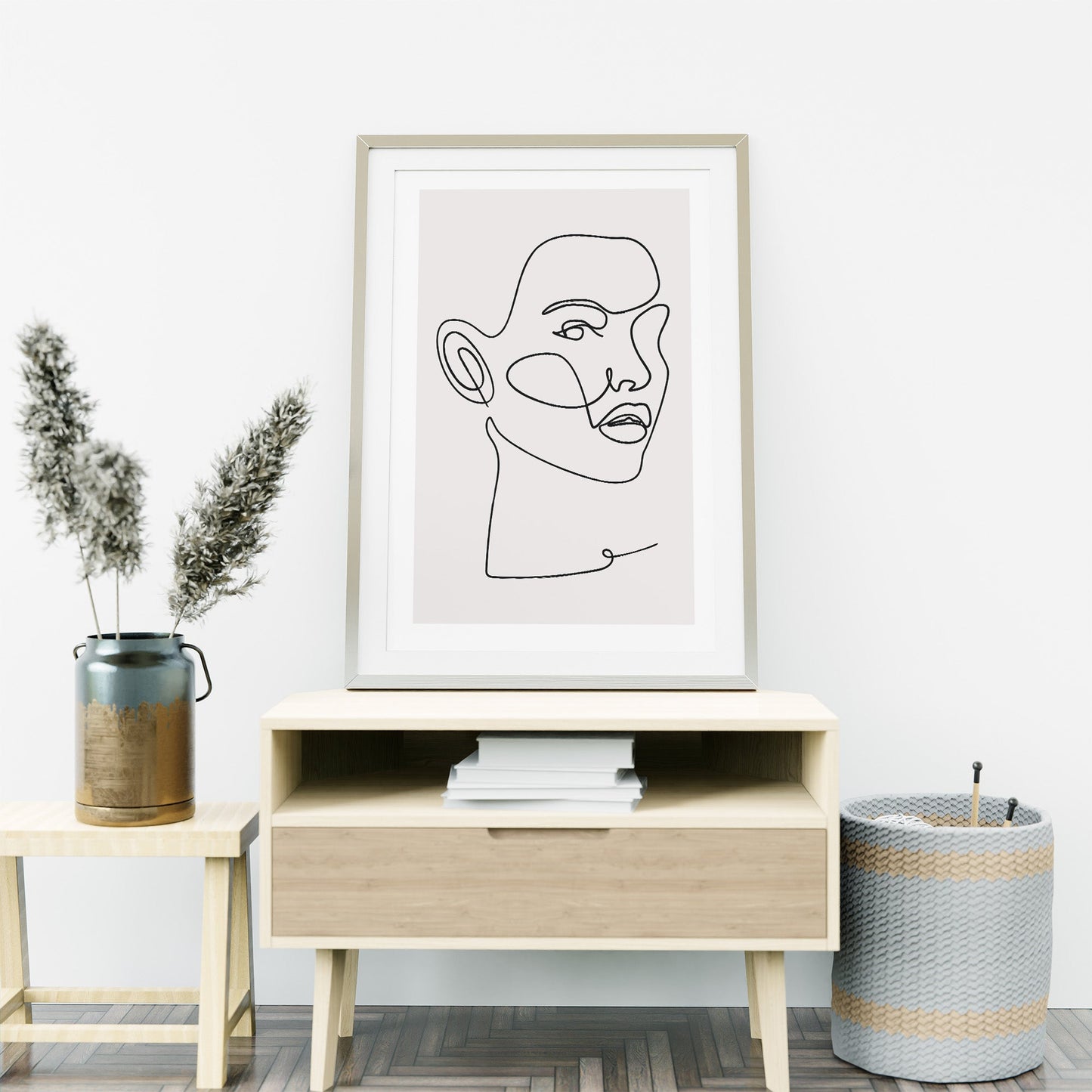 Set of 3 Line Face Prints