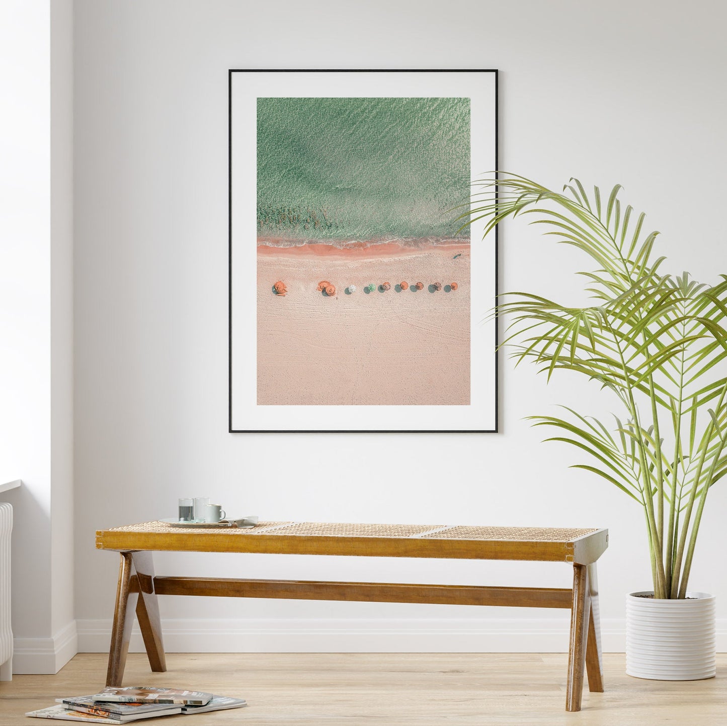 Beach decor with a coastal print