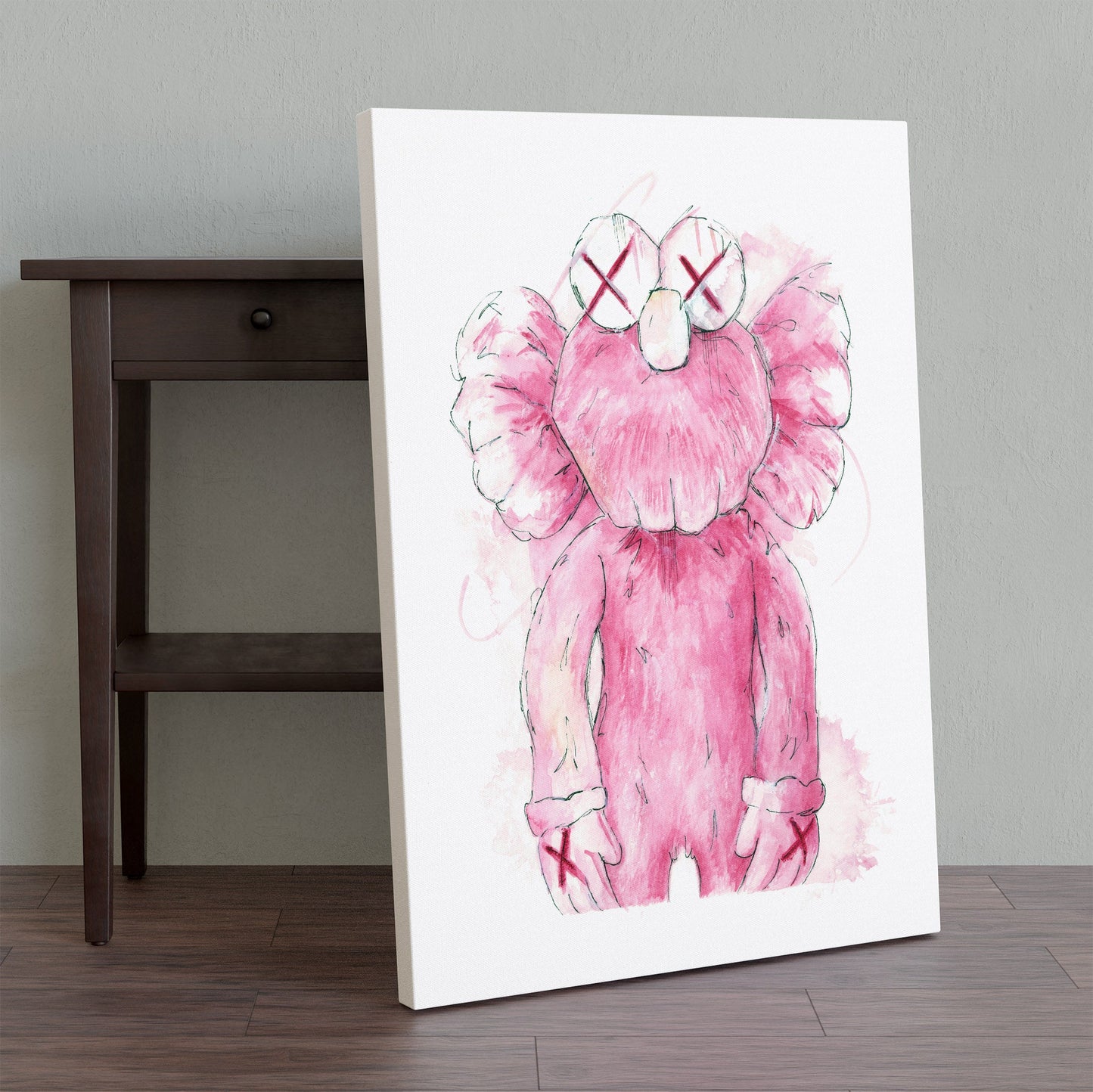 KAWS BFF wall art in pink