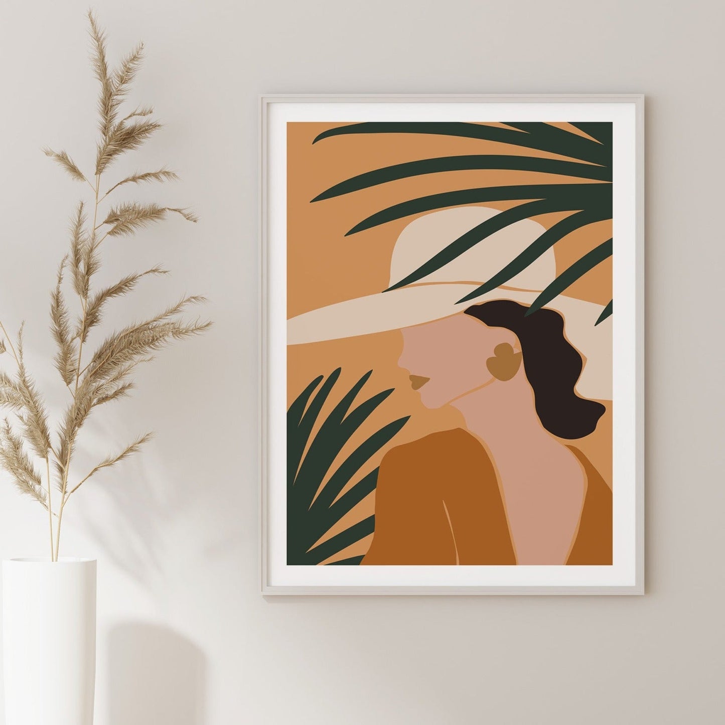 Woman with Hat Print