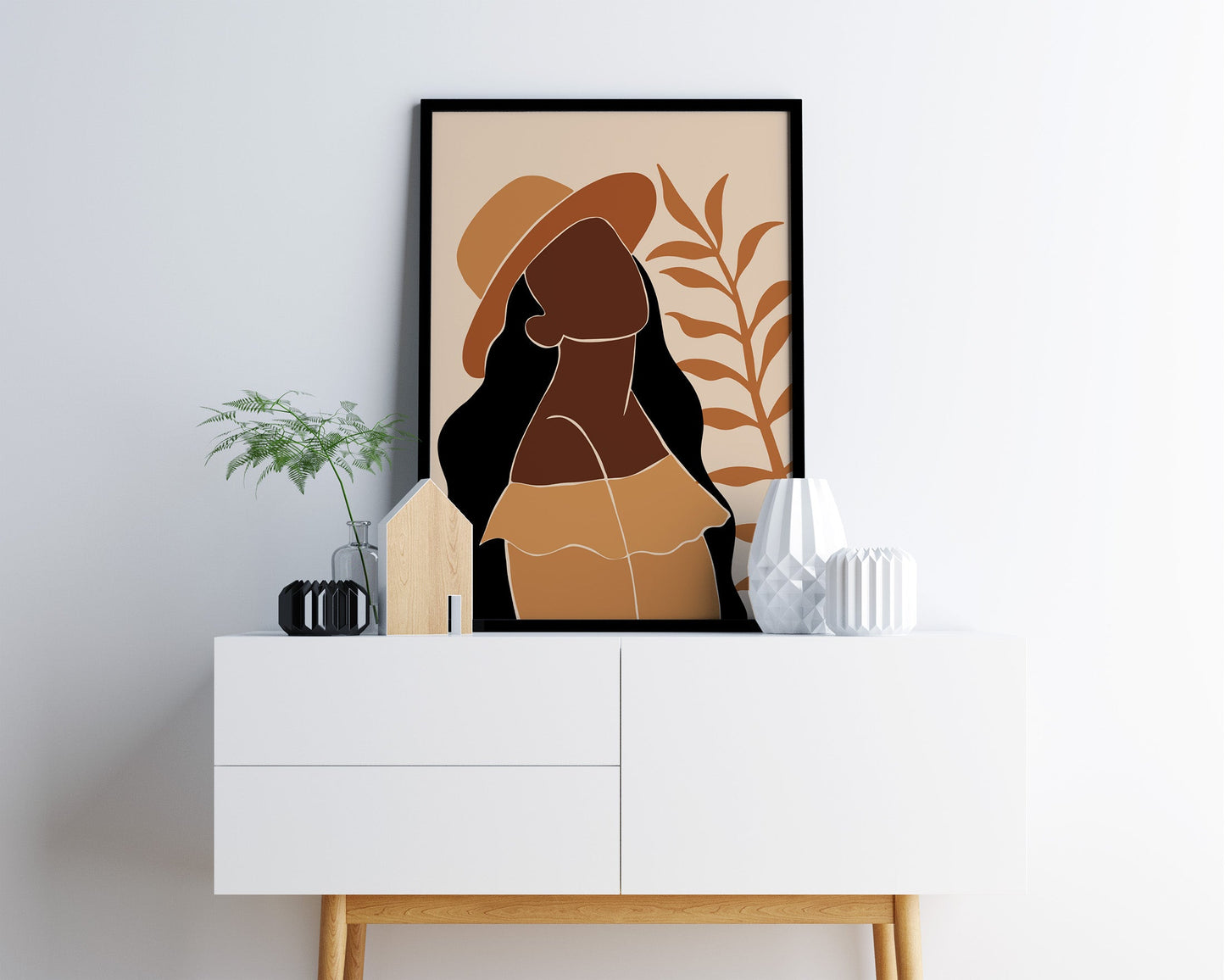 Black woman boho print