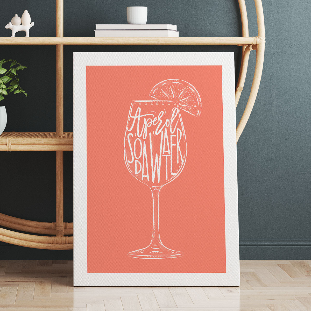 Aperol Spritz wall art on canvas