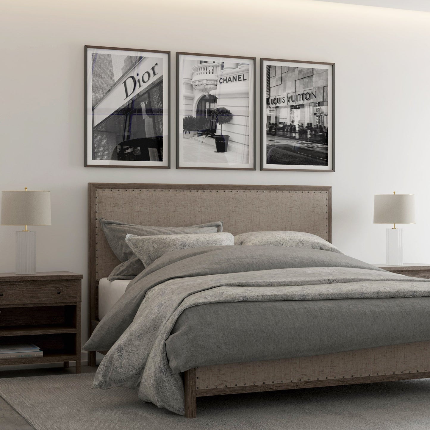 Bedroom decor with designer wall art