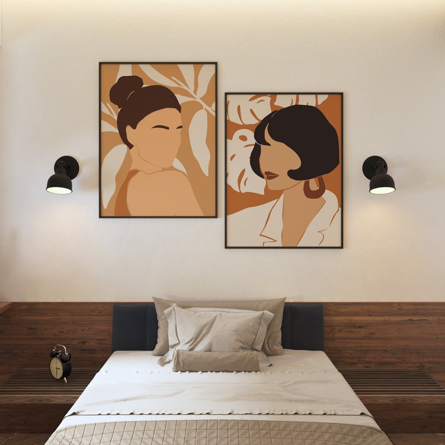 Set of 3 Boho Face Prints