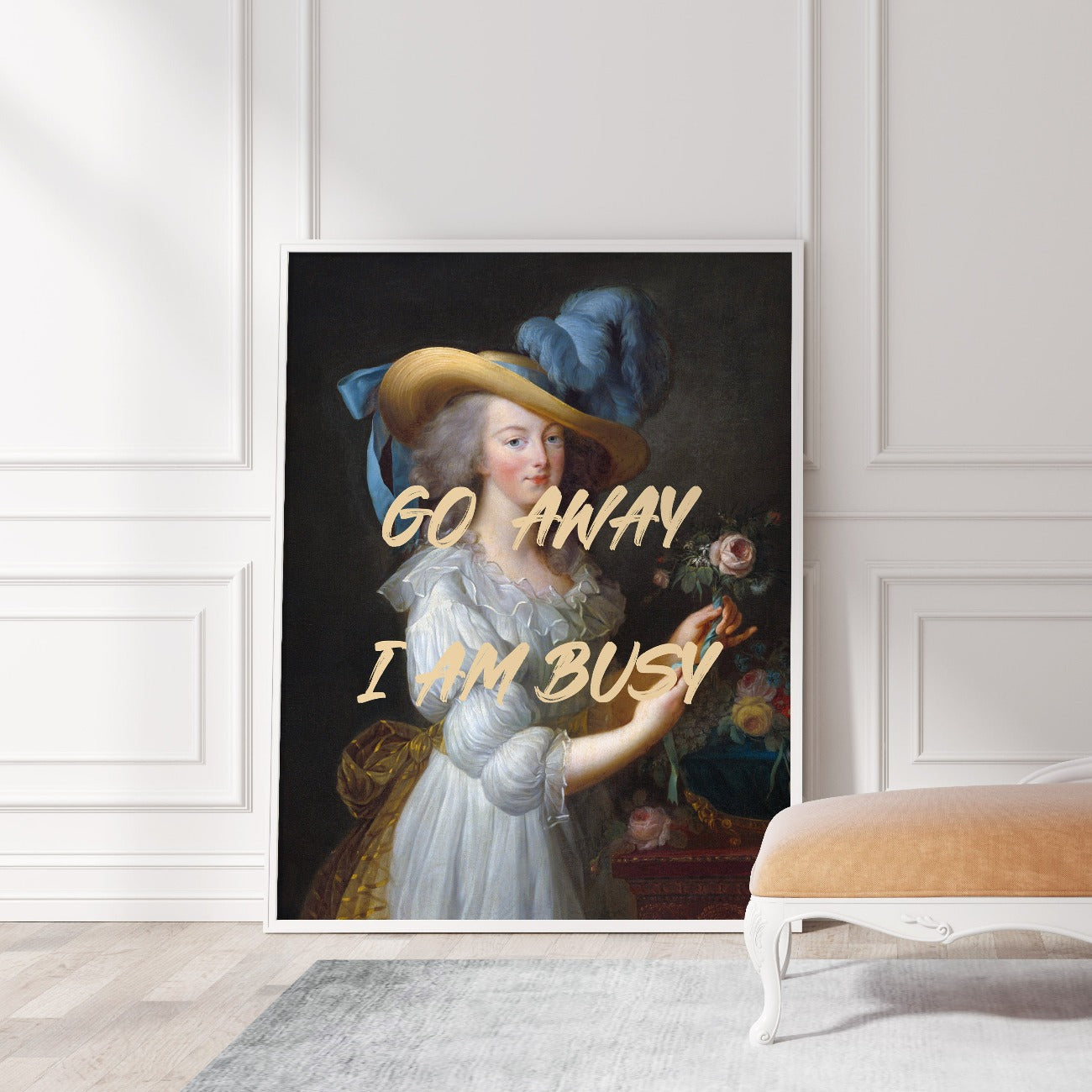 Marie Antoinette wall art featuring portrait and text