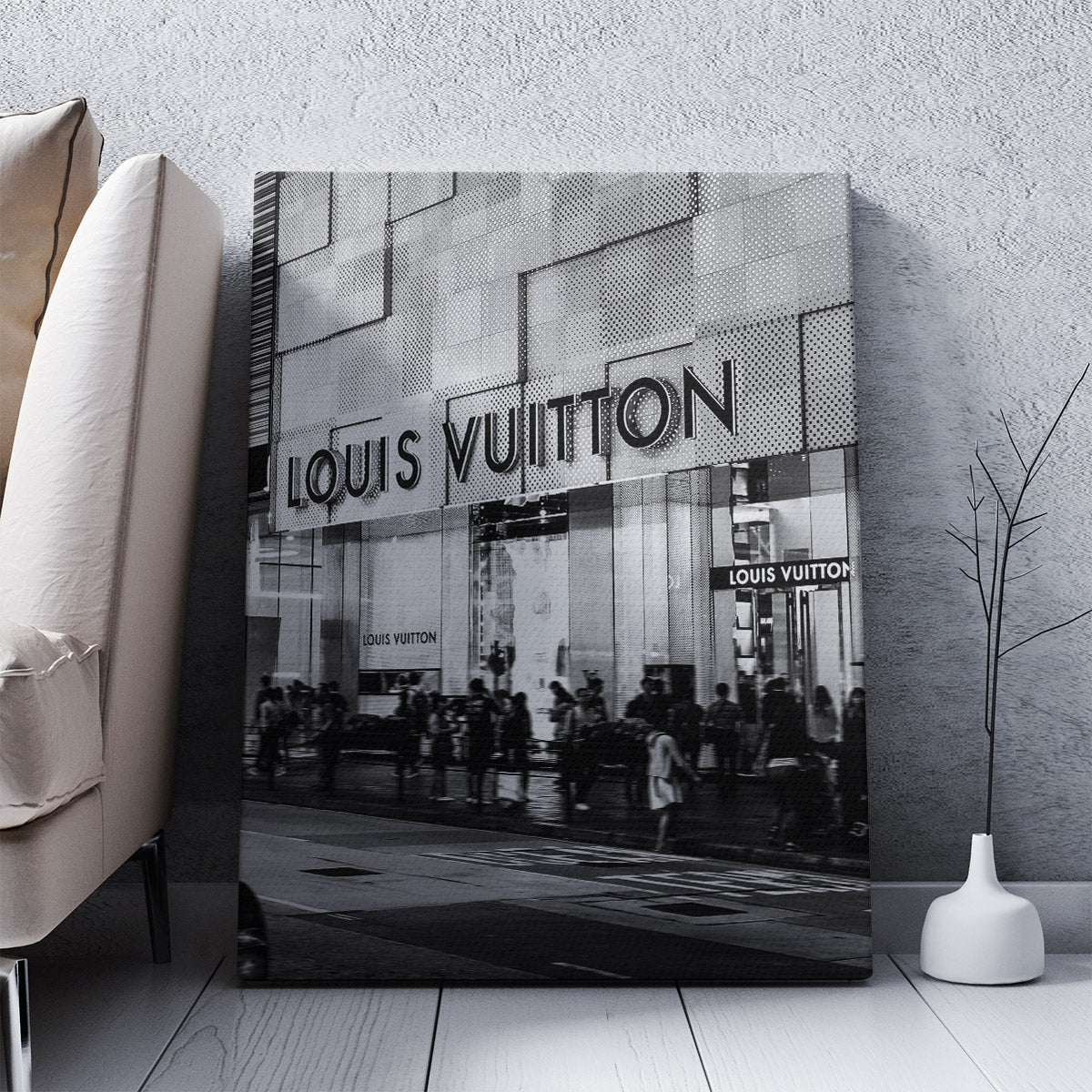 Louis Vuitton wall art on stretched canvas