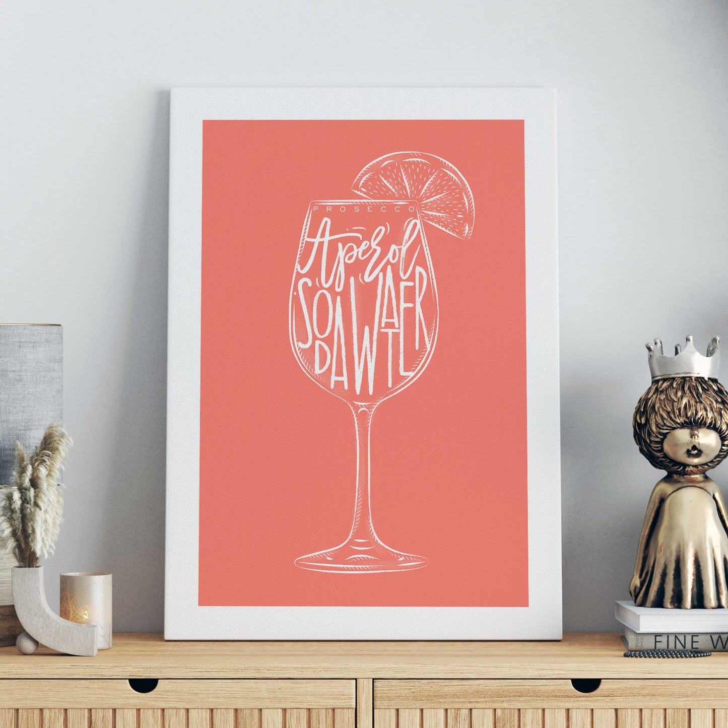 Aperol Spritz illustration on canvas