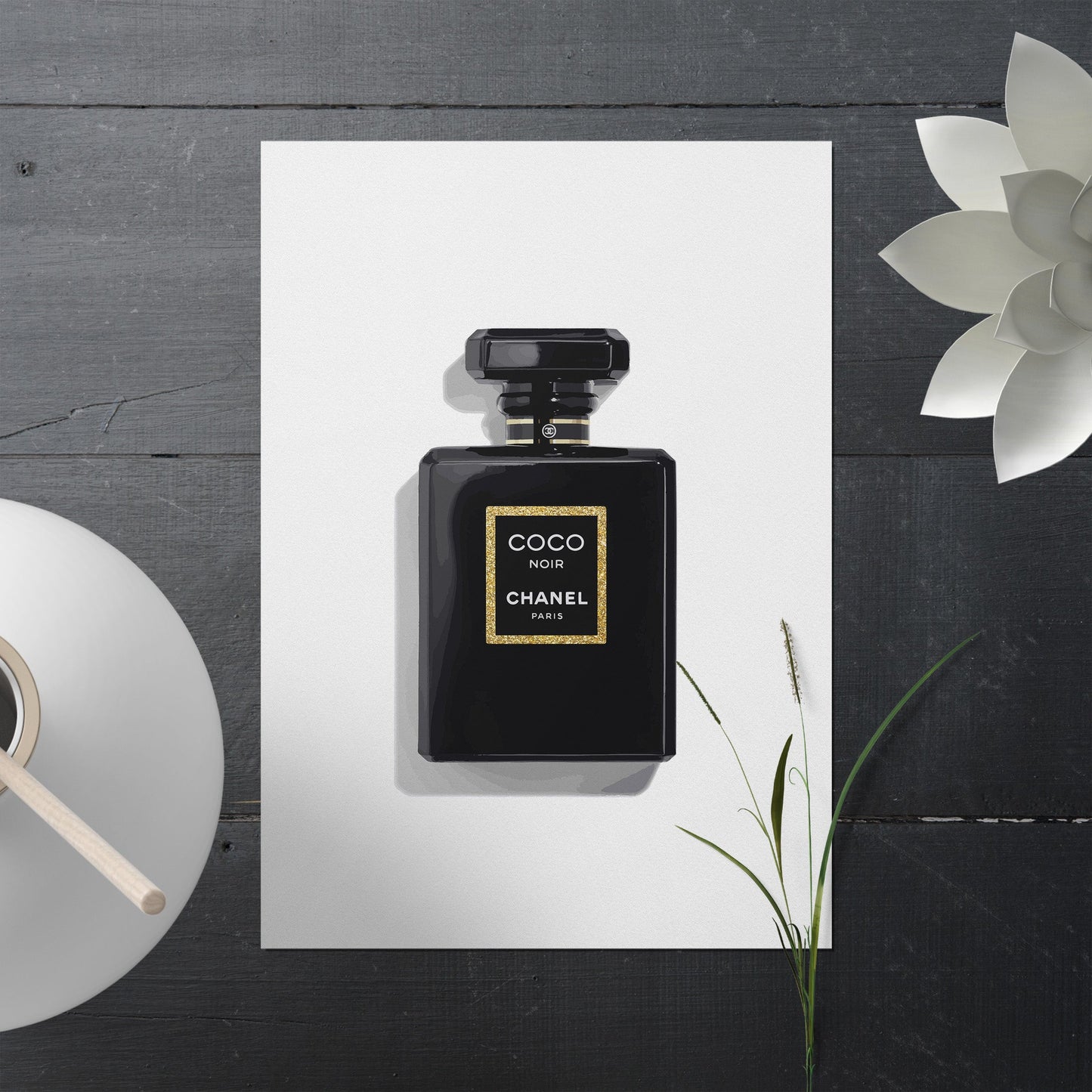 Gold Perfume Bottle Print