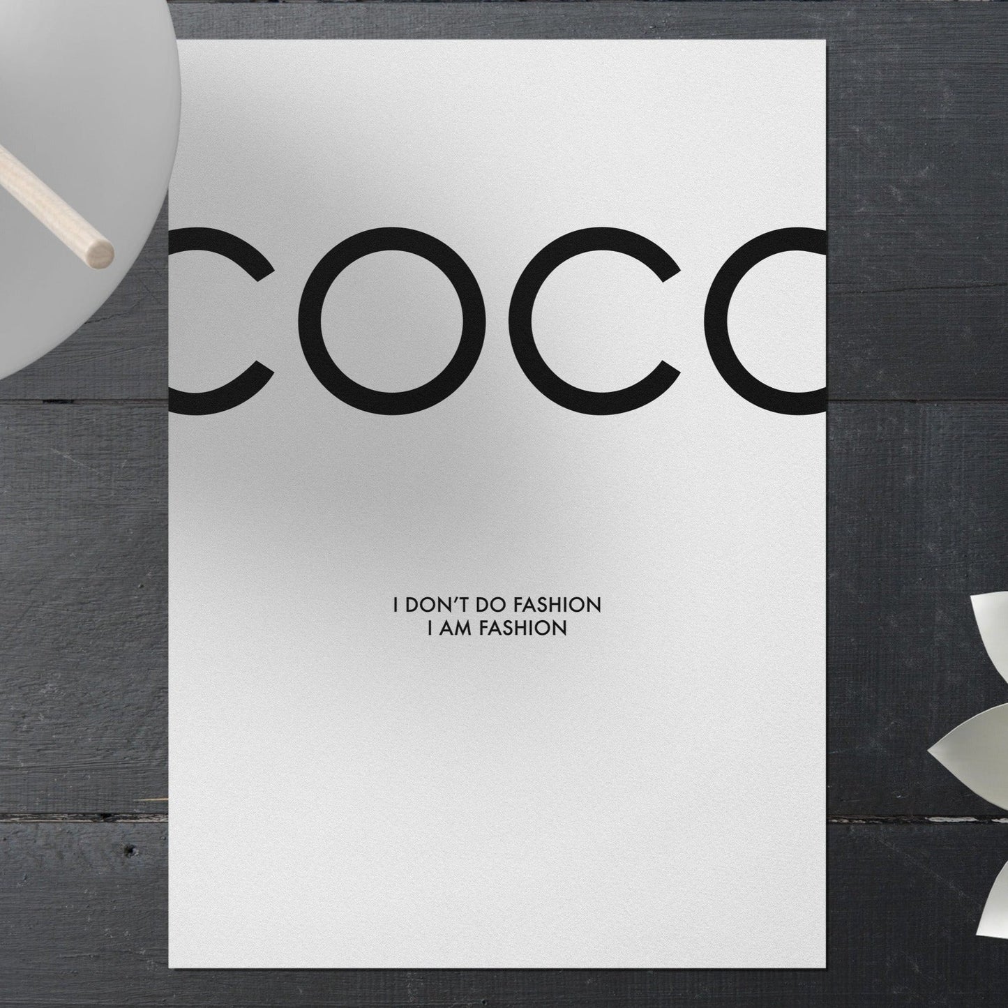 Coco Chanel quote poster