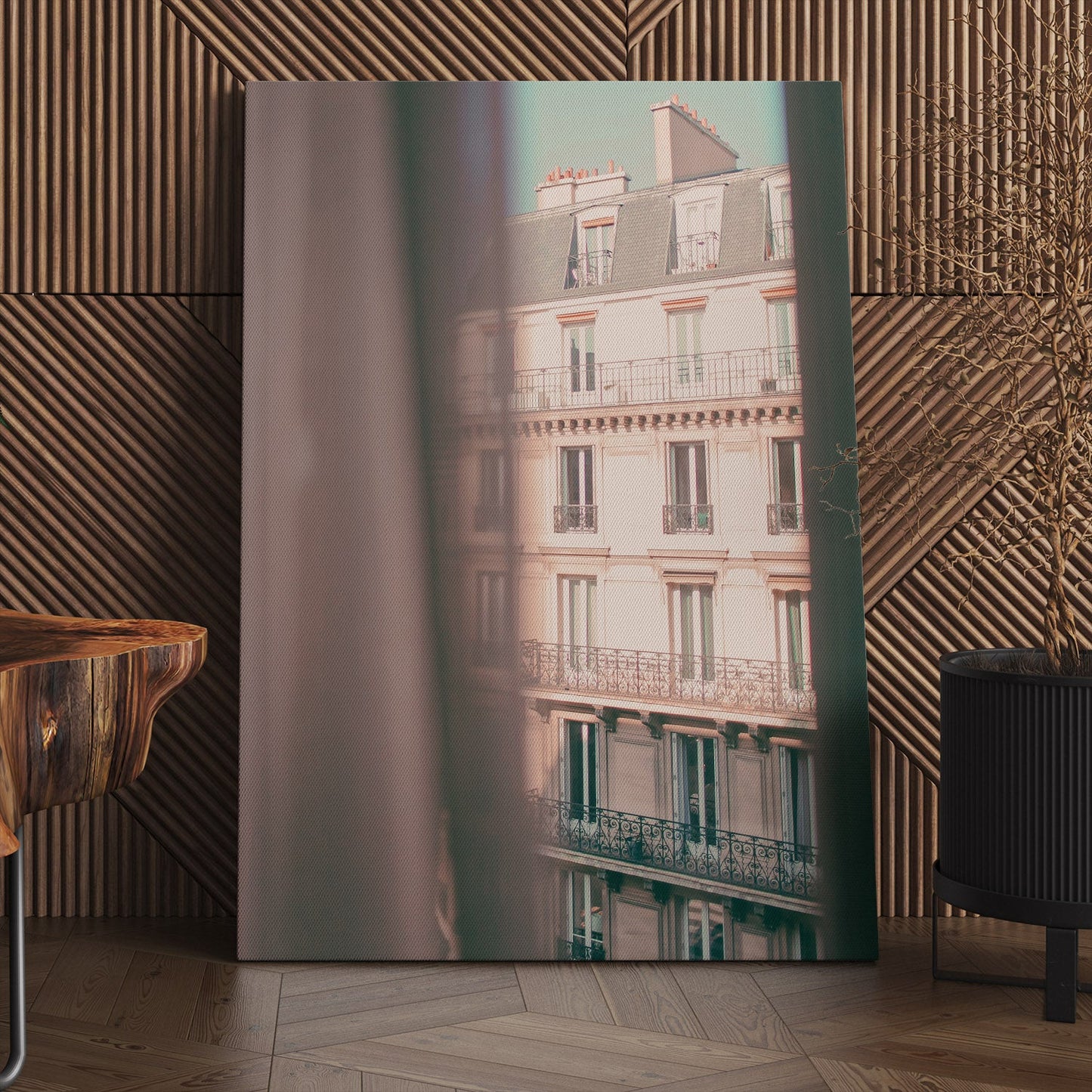 Parisian Window Canvas Print