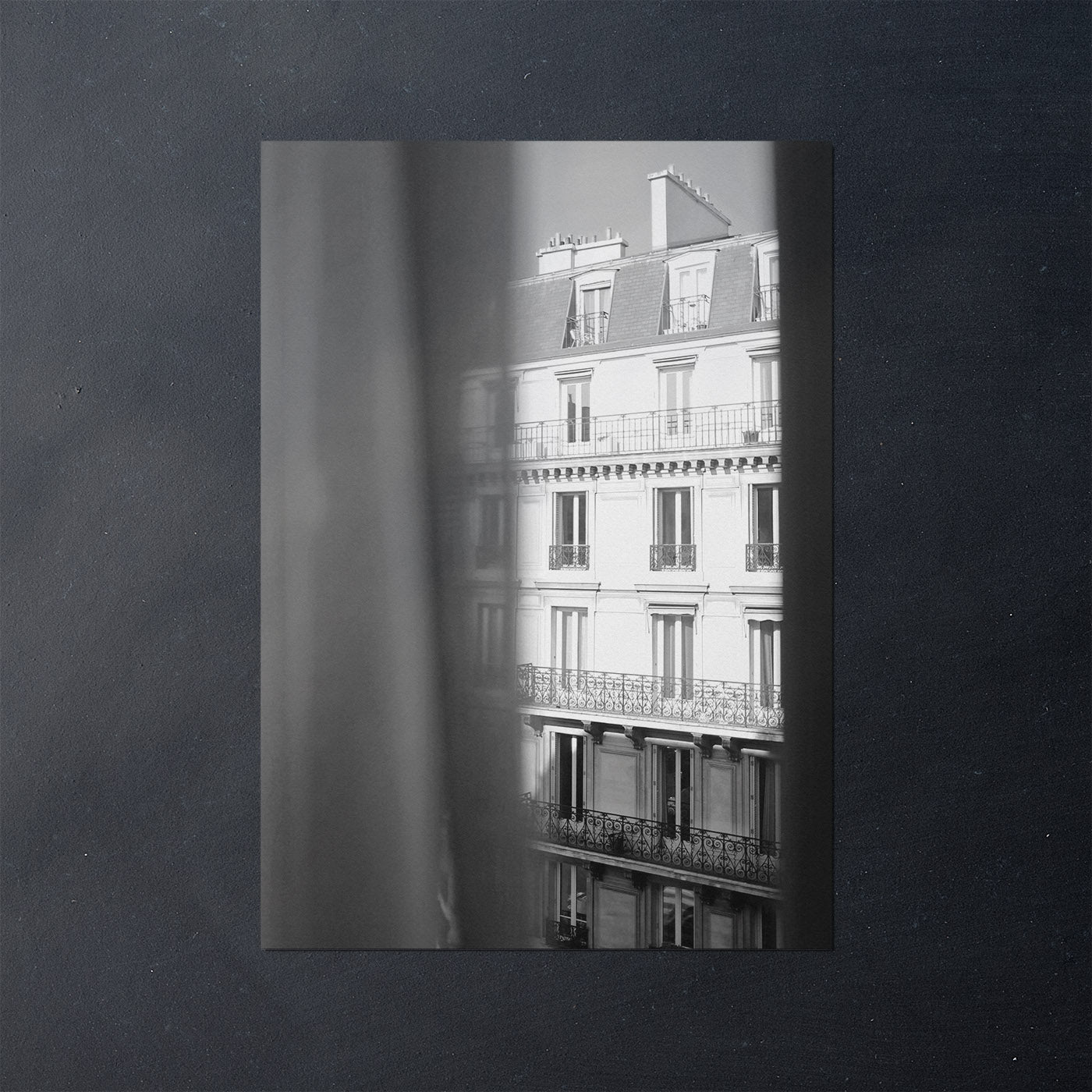 Parisian window photography poster