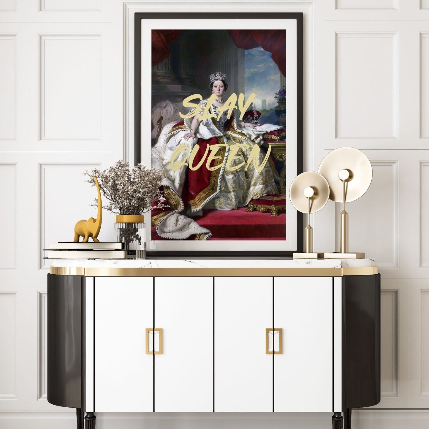 Queen Victoria portrait with text Slay Queen