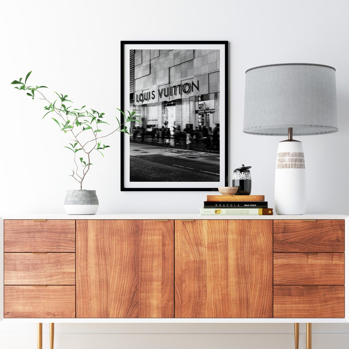 Louis Vuitton black and white photography poster
