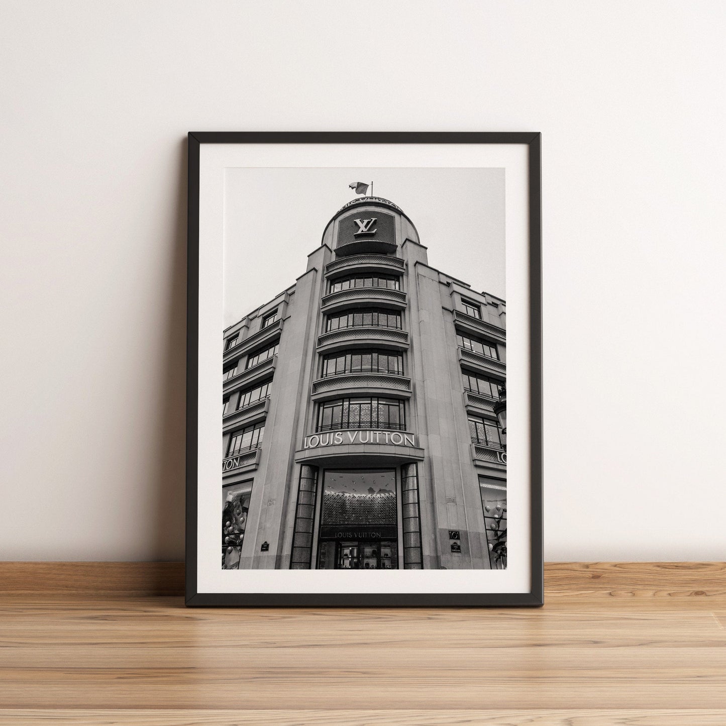 Photography print featuring Louis Vuitton building