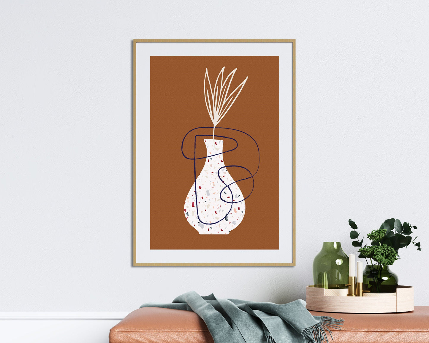 Terracotta Terrazzo Vase Print