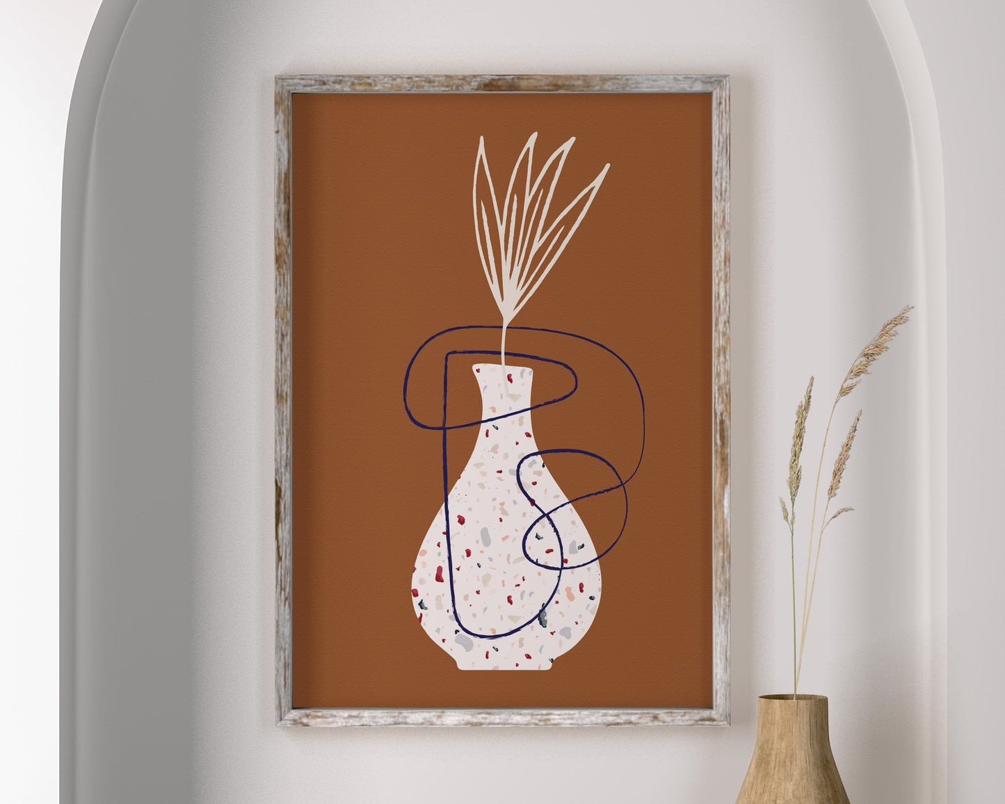 Terracotta Terrazzo Vase Print