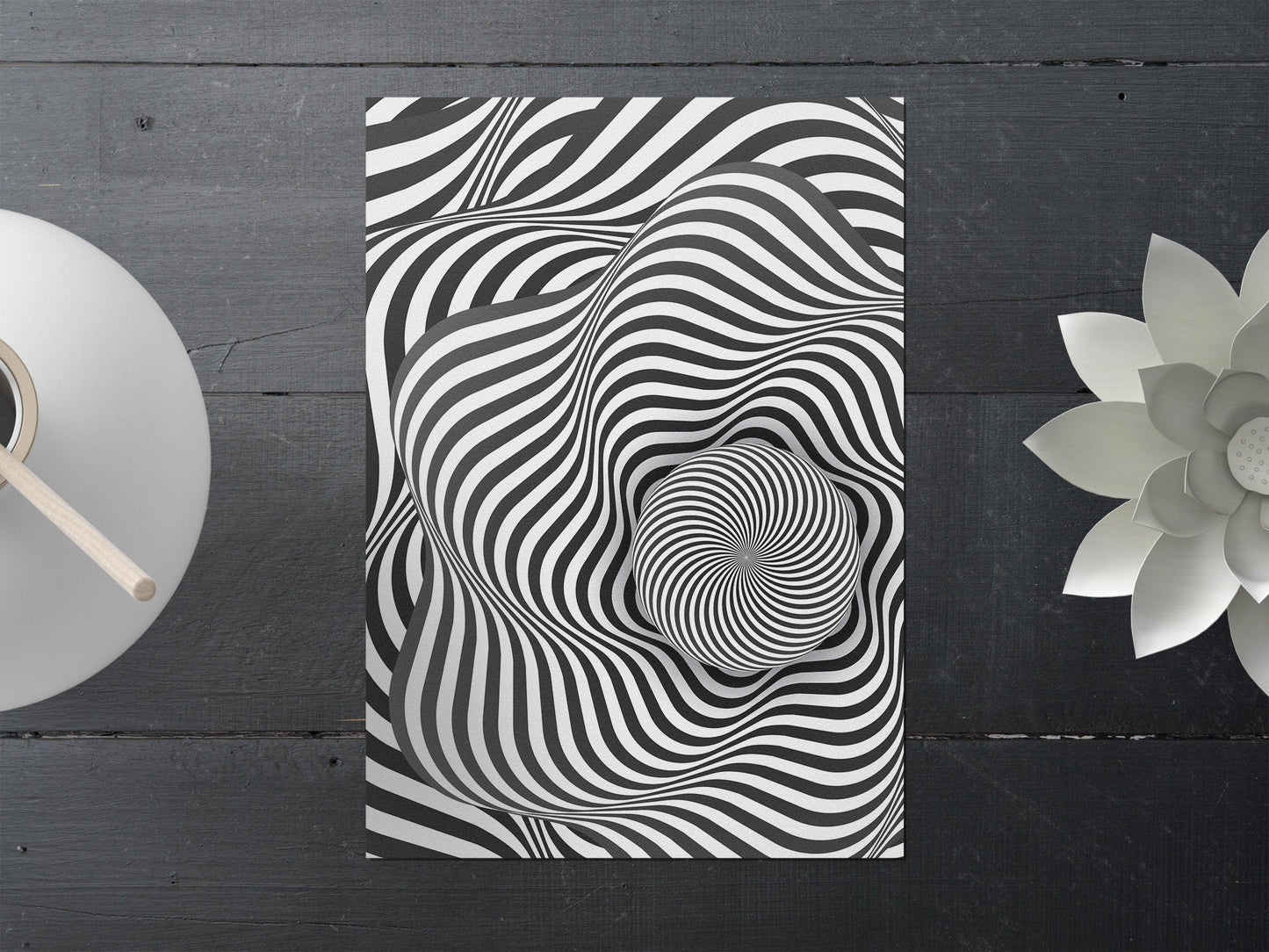Black & White Geometric Print