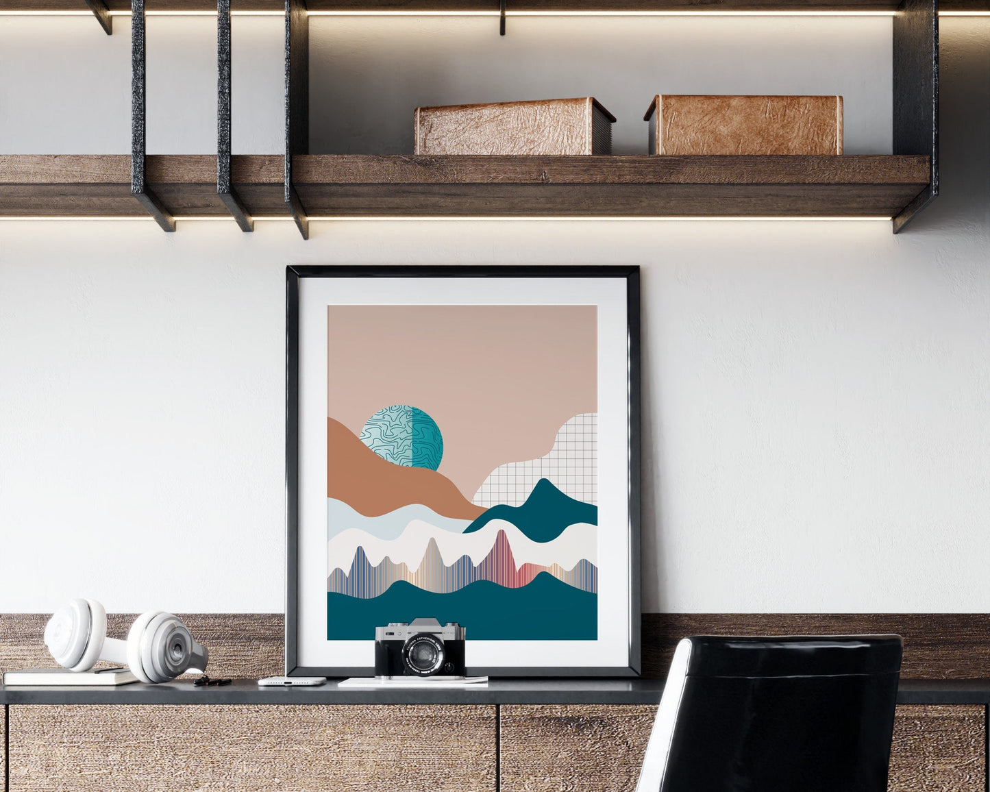Mid Century Rising Moon Print