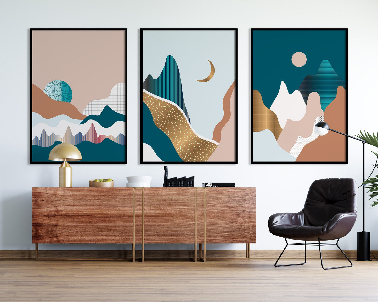 Mid Century Rising Moon Print