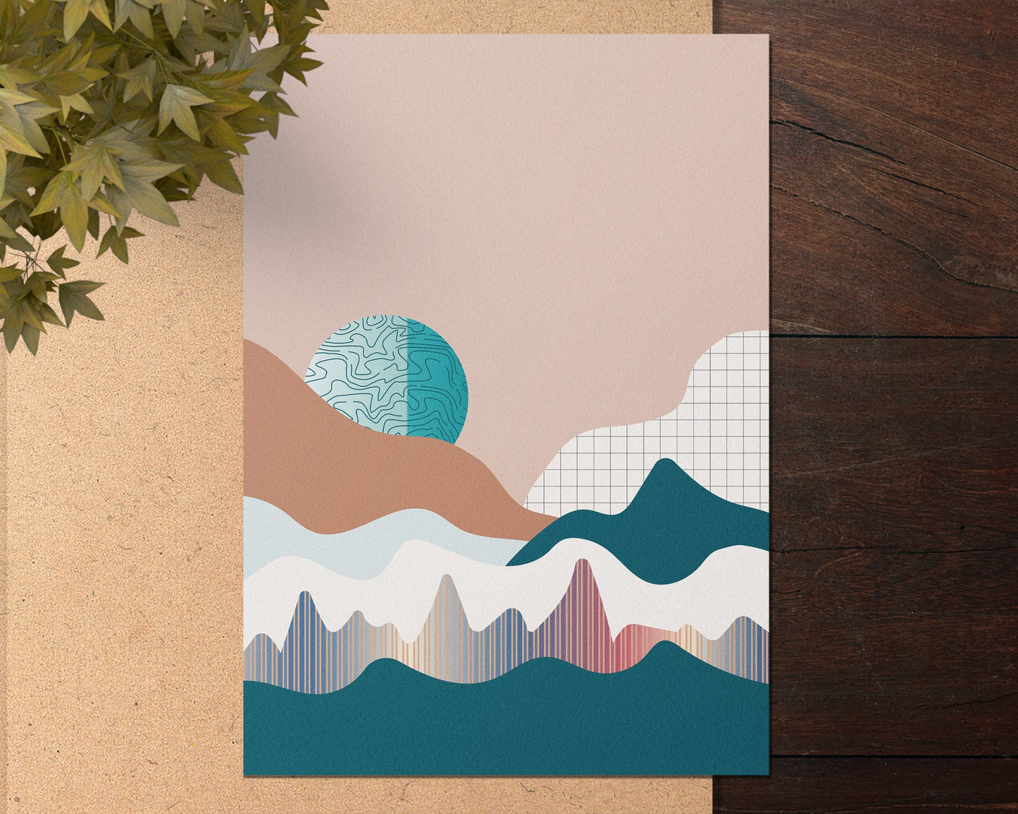 Mid Century Rising Moon Print