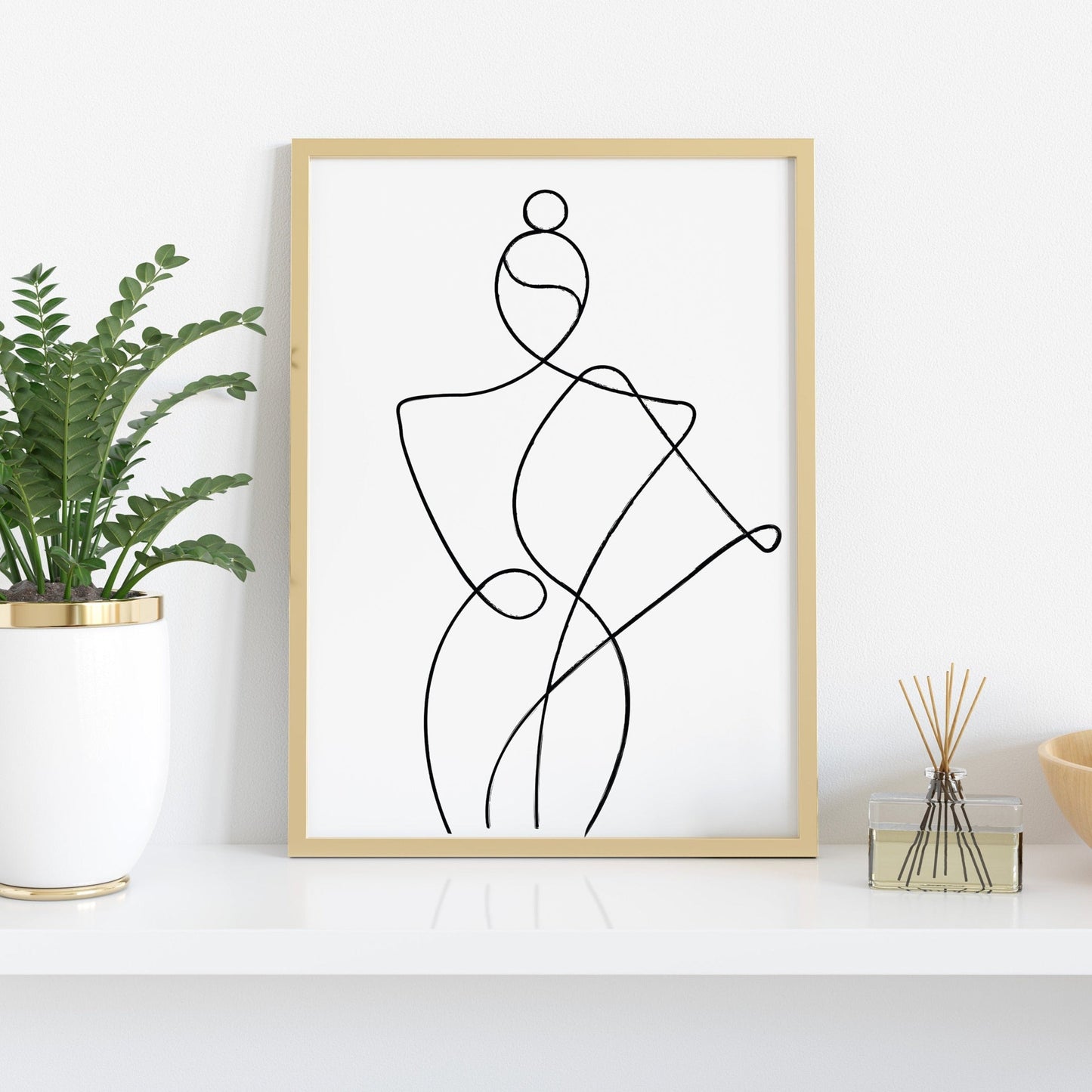 Woman with Bun Print