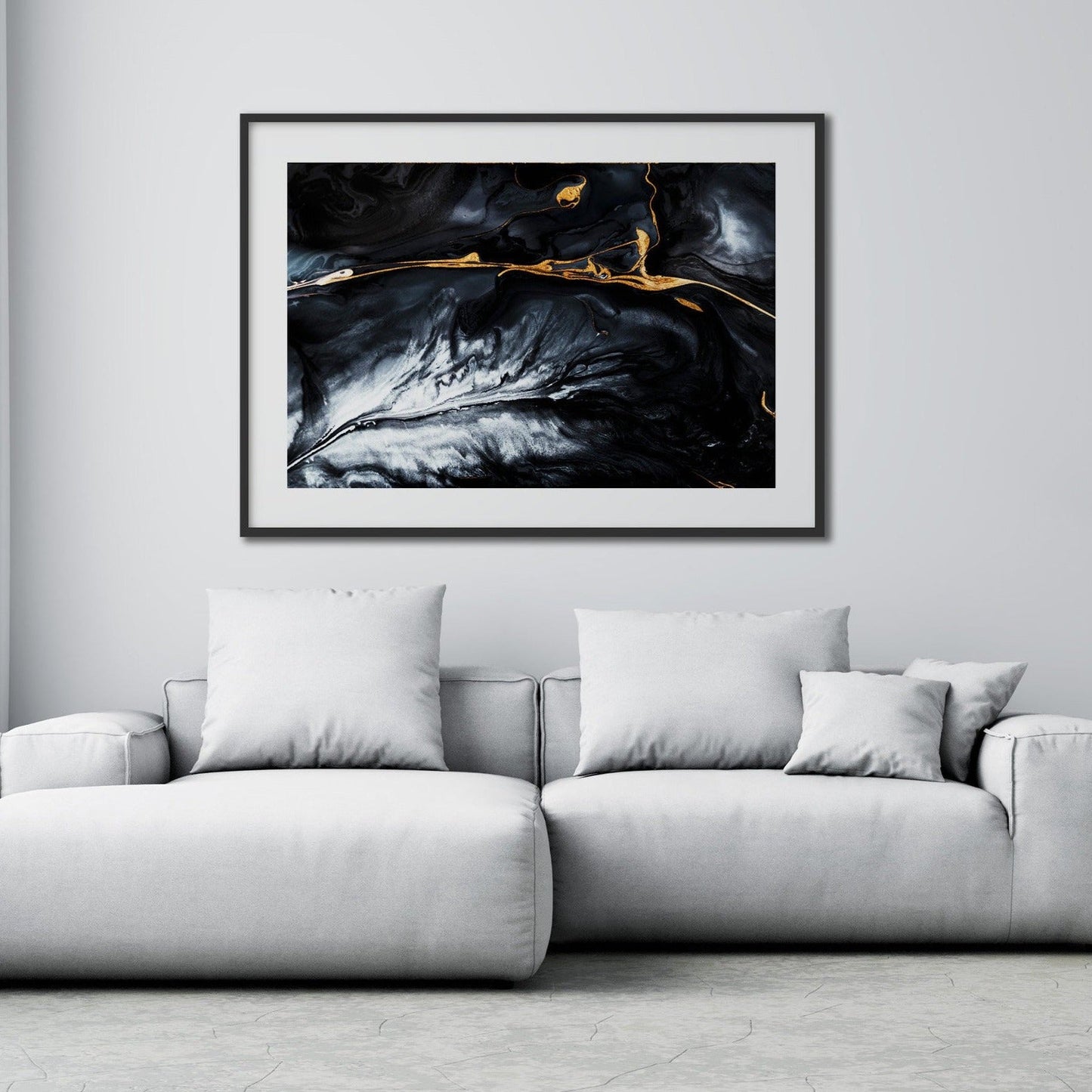 Gold fluid art print
