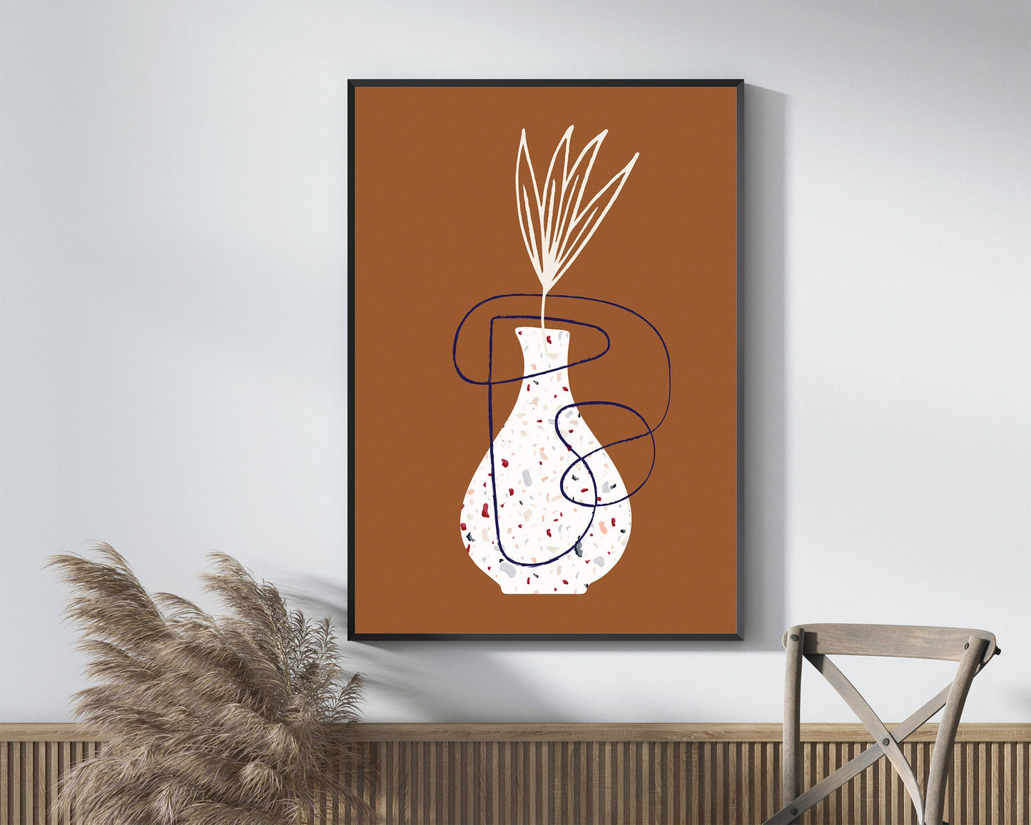 Terracotta Terrazzo Vase Print