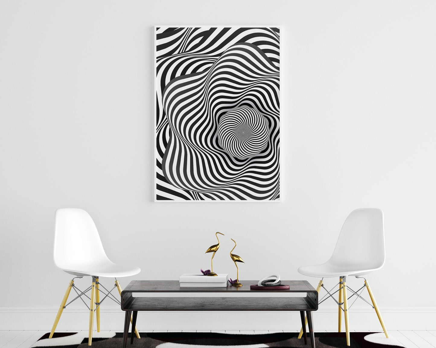 Black & White Geometric Print