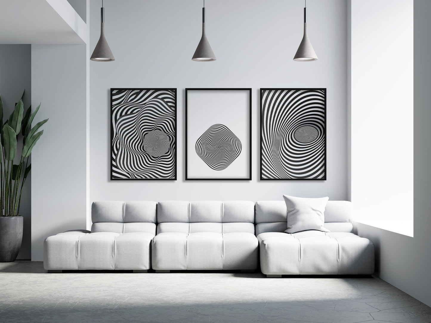 Black & White Geometric Print
