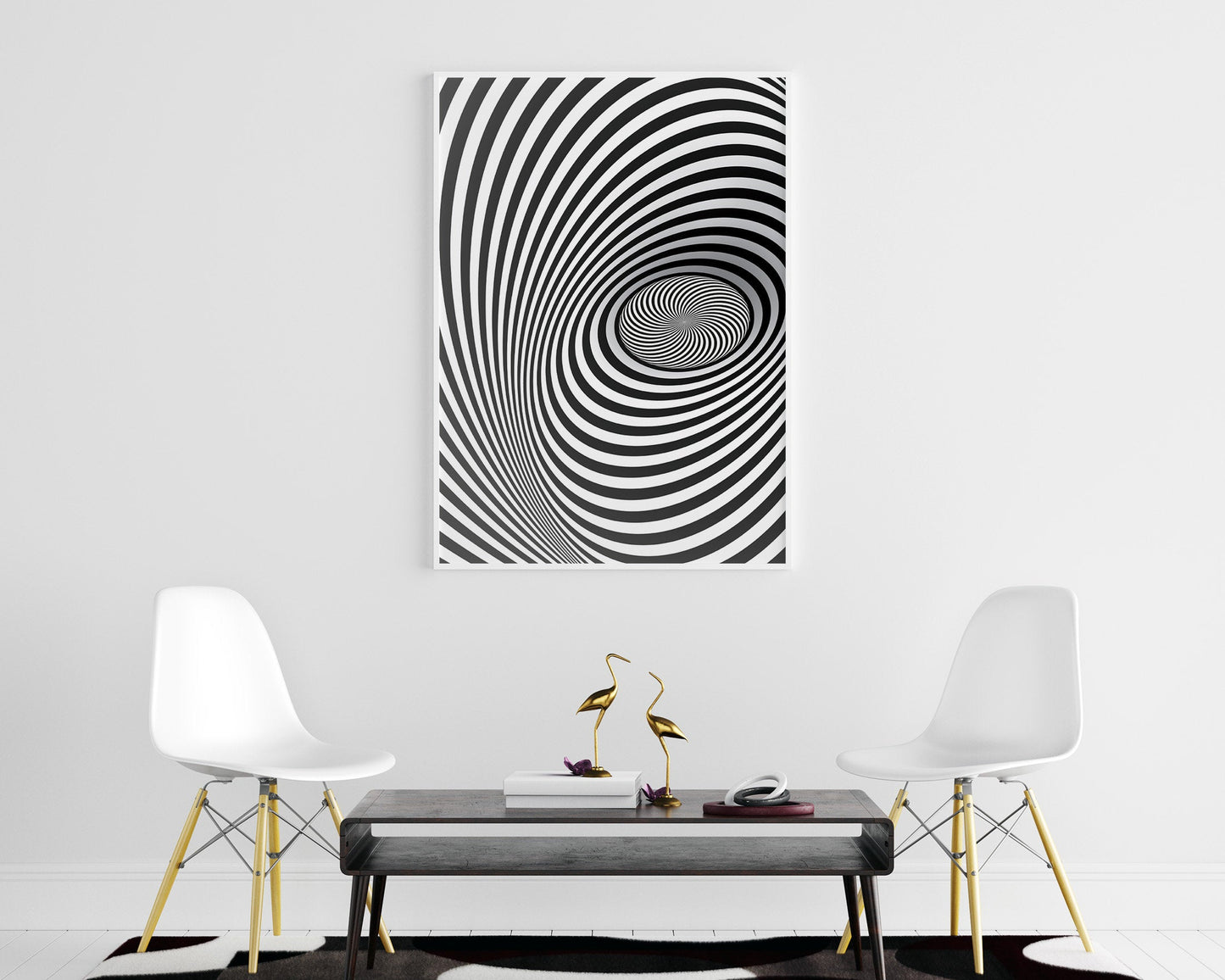 Black & White Geometric Print
