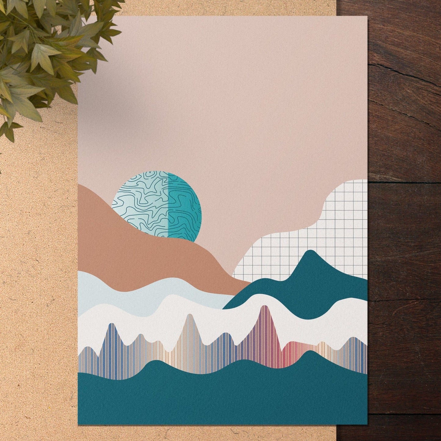 Mid century modern art poster