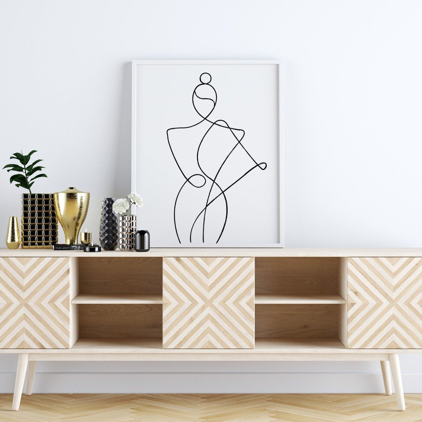 Woman with Bun Print