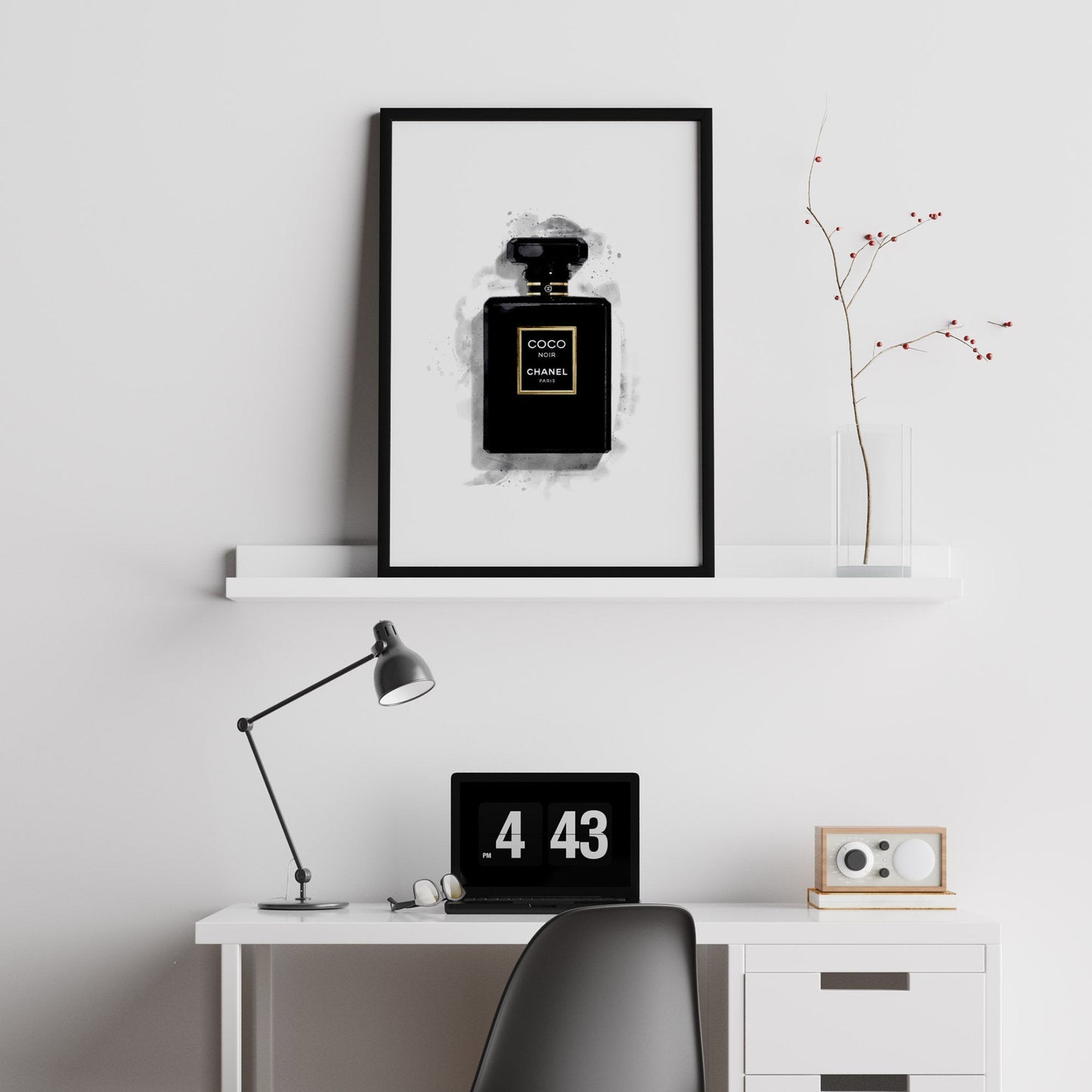 watercolor perfume bottle art print