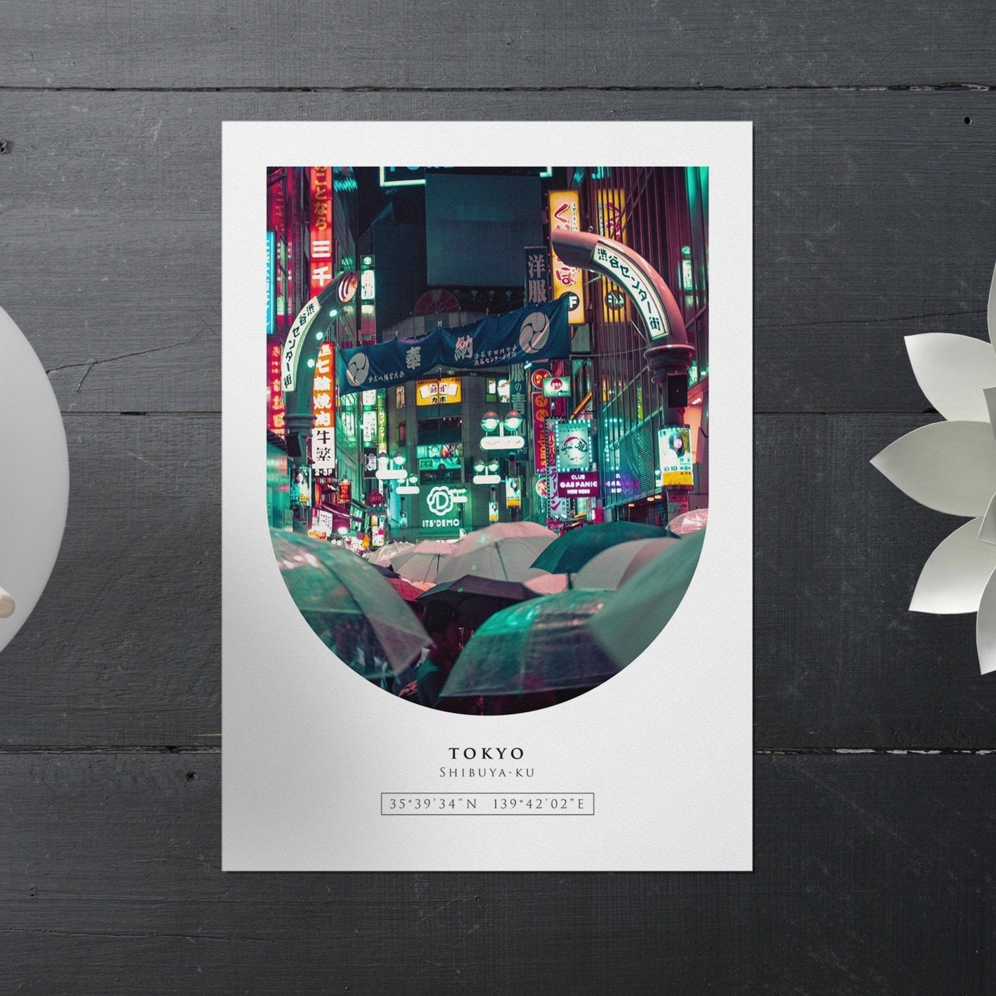 Tokyo Shibuya Coordinates Print
