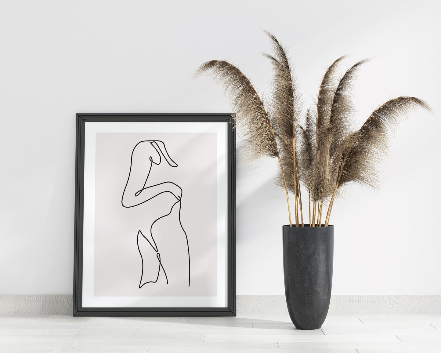 line art woman print