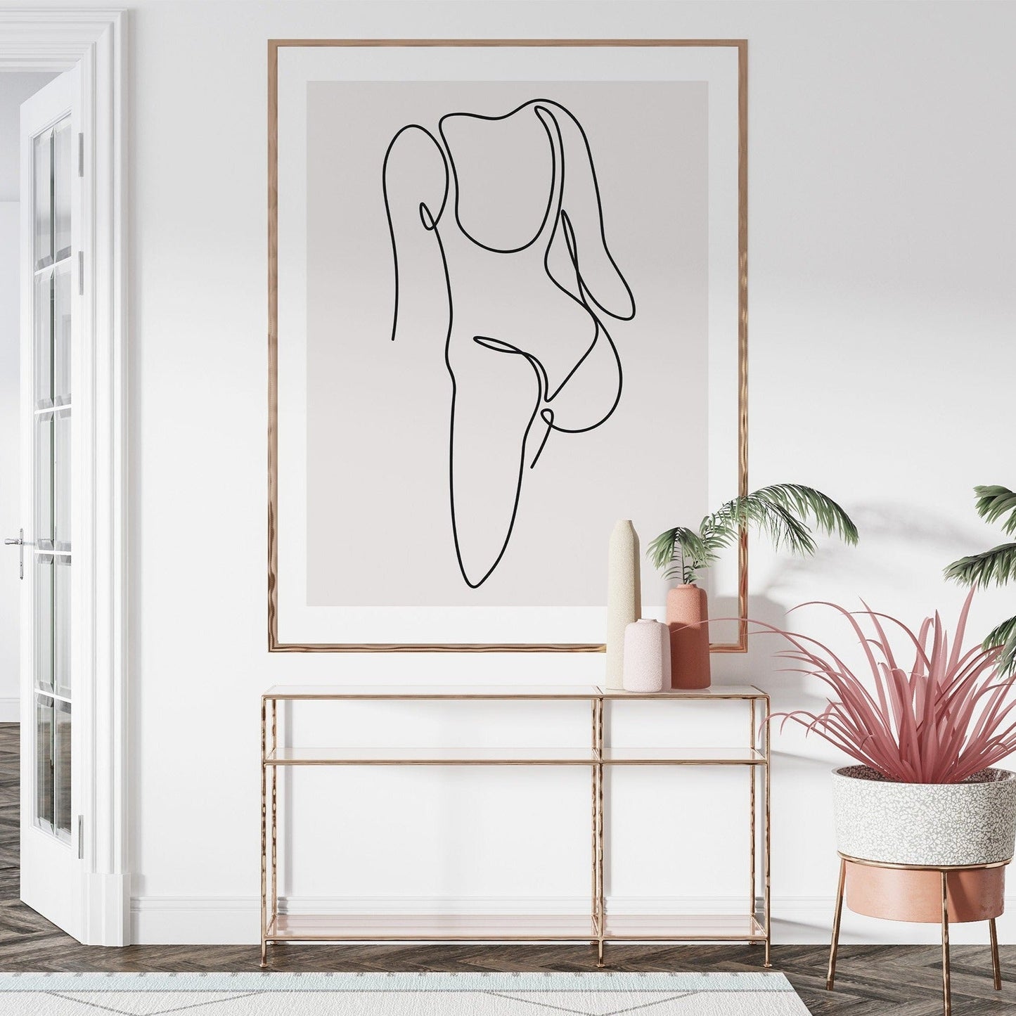 Oversized line art print
