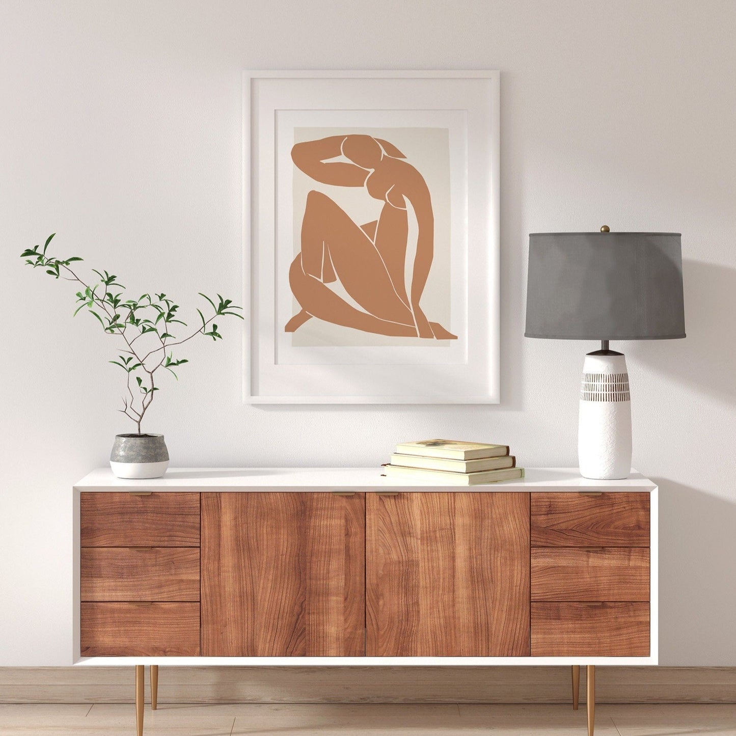 Boho Matisse Nude Cutout Print
