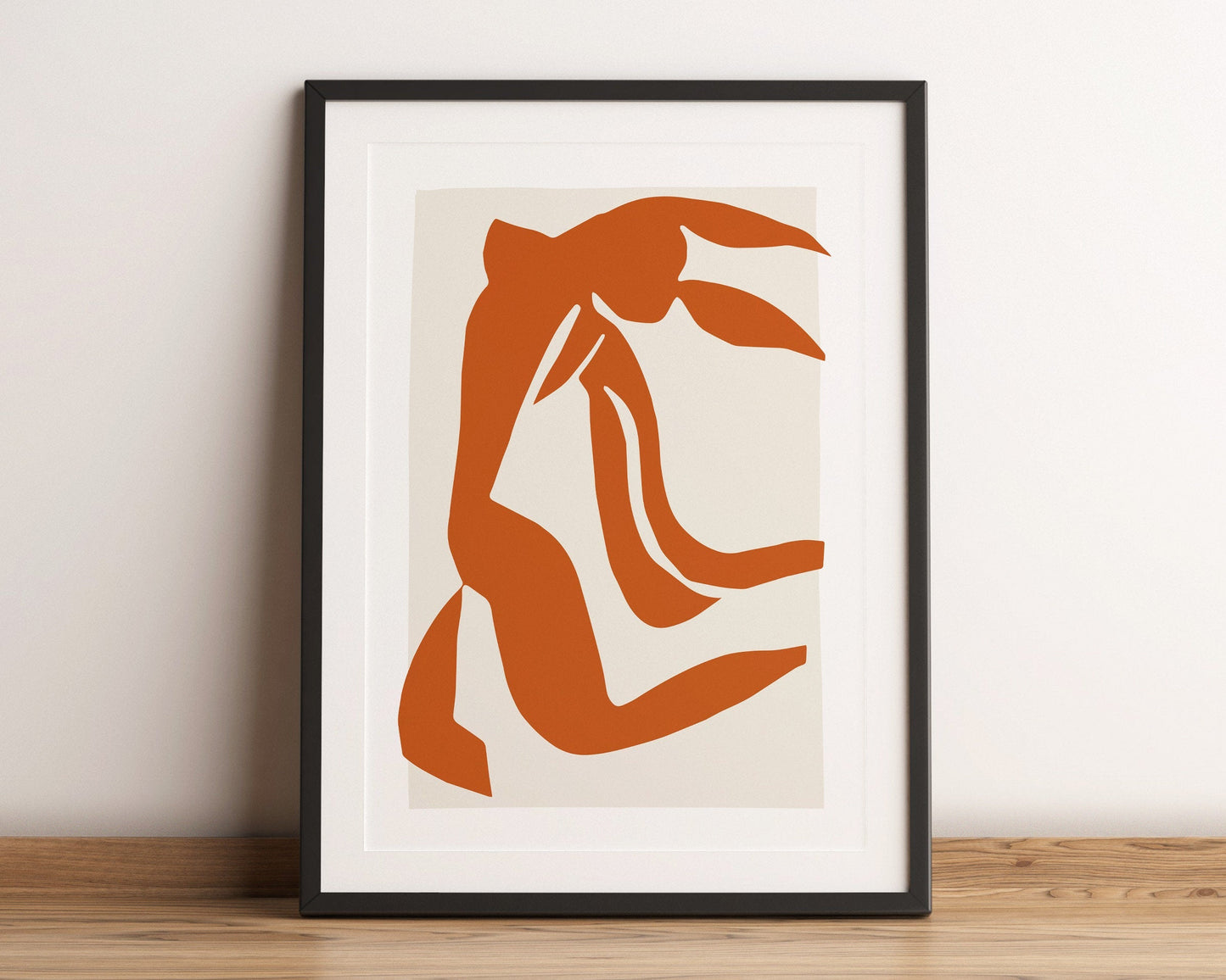 Henri Matisse nude cutout print in orange