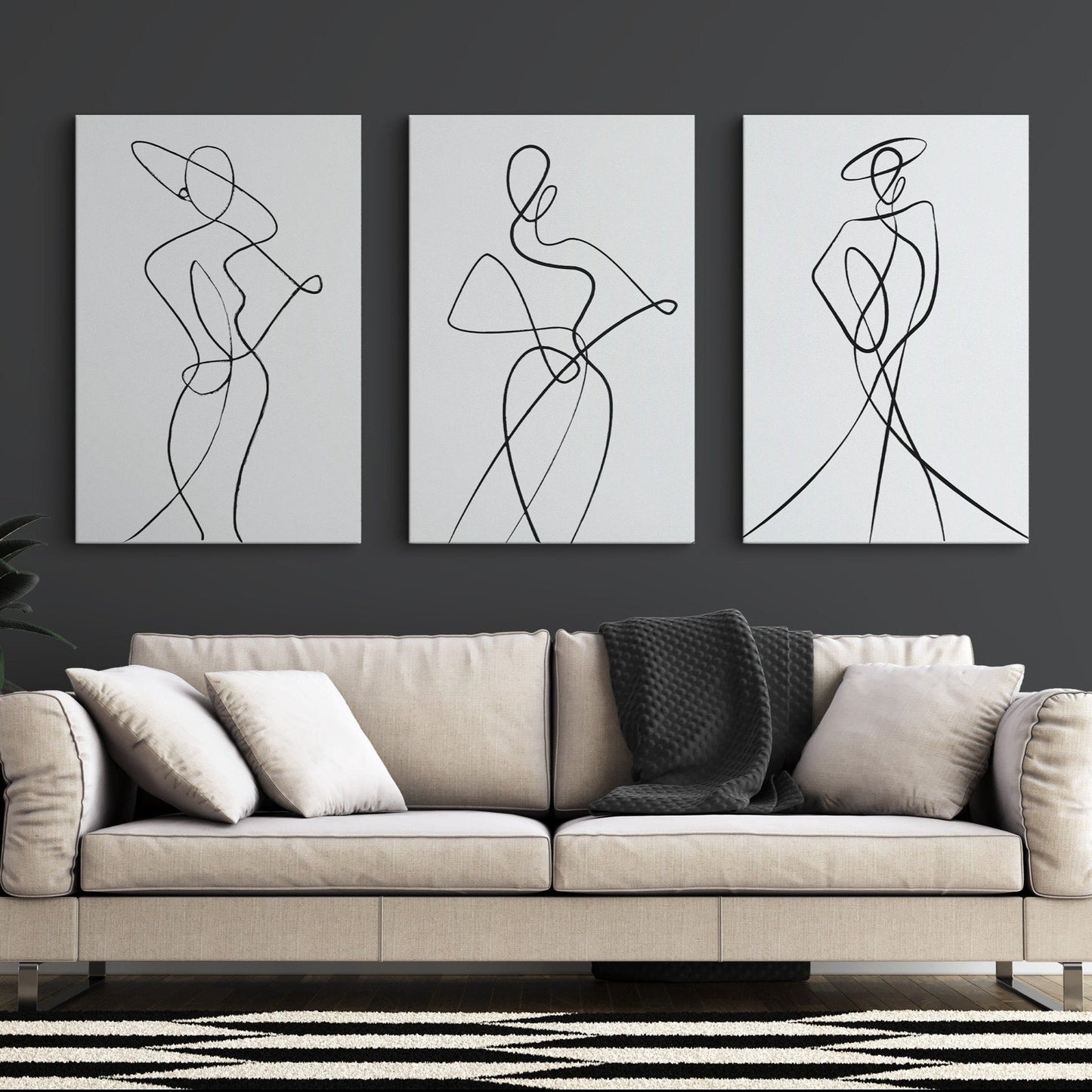Line Art Canvas Print