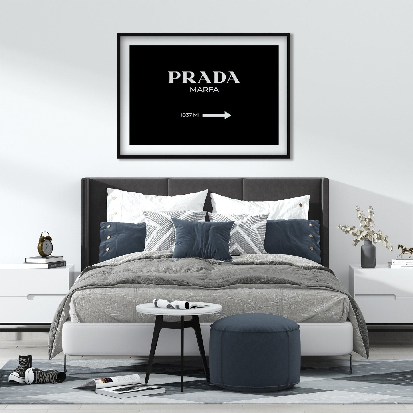 Large Prada Marfa print in black