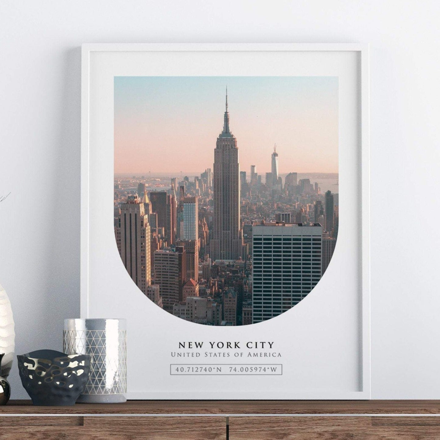 New York city coordinates poster