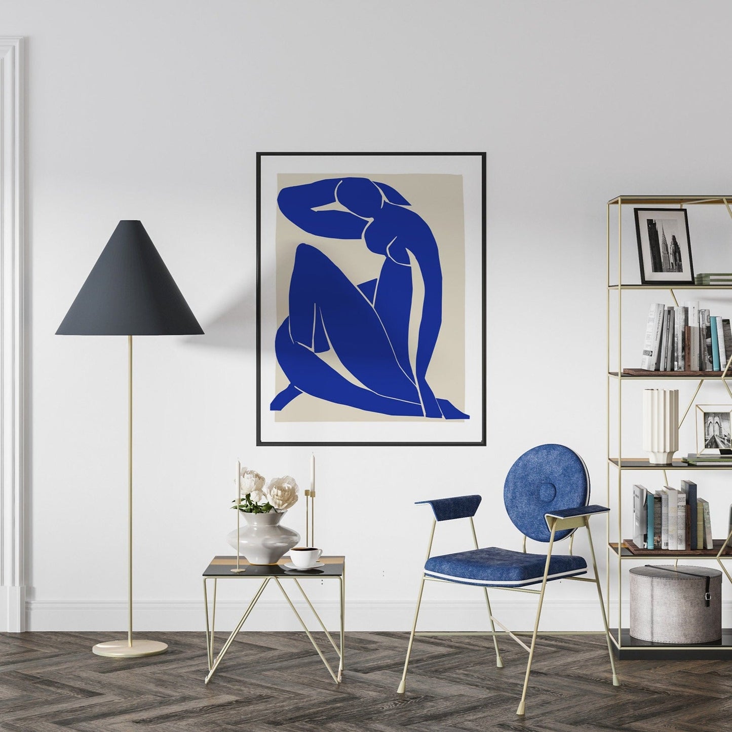 Matisse Abstract Blue Cutout Print No. 2