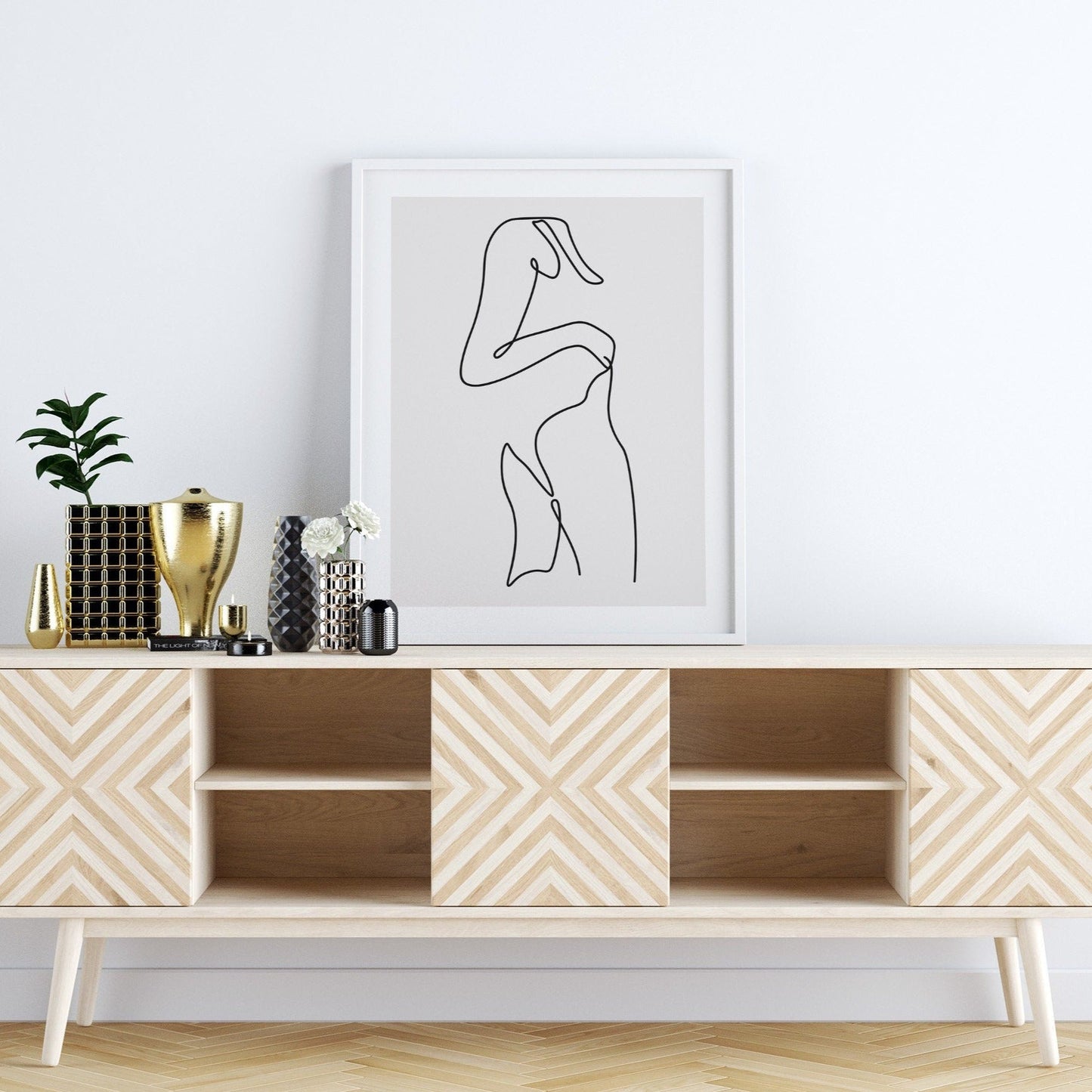 Erotic line art poster