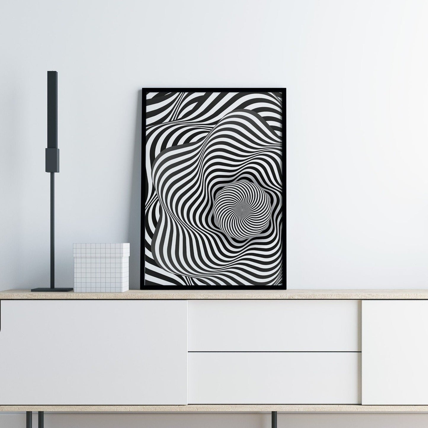 Black & White Geometric Print