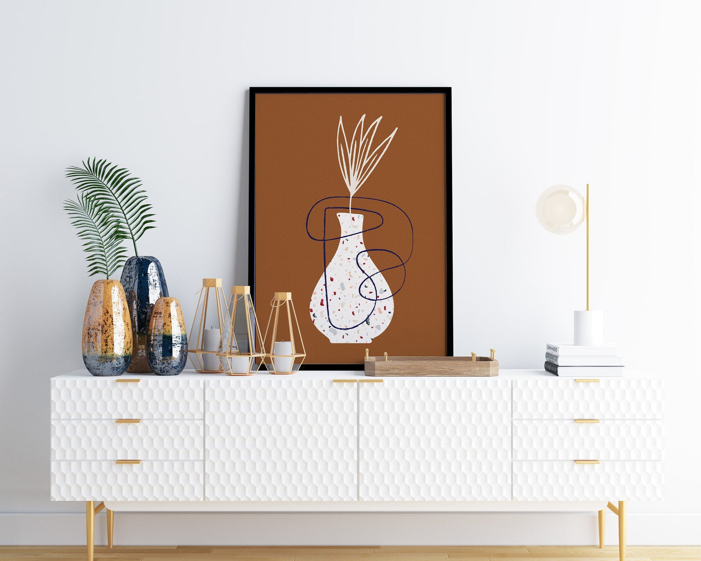 Terracotta Terrazzo Vase Print