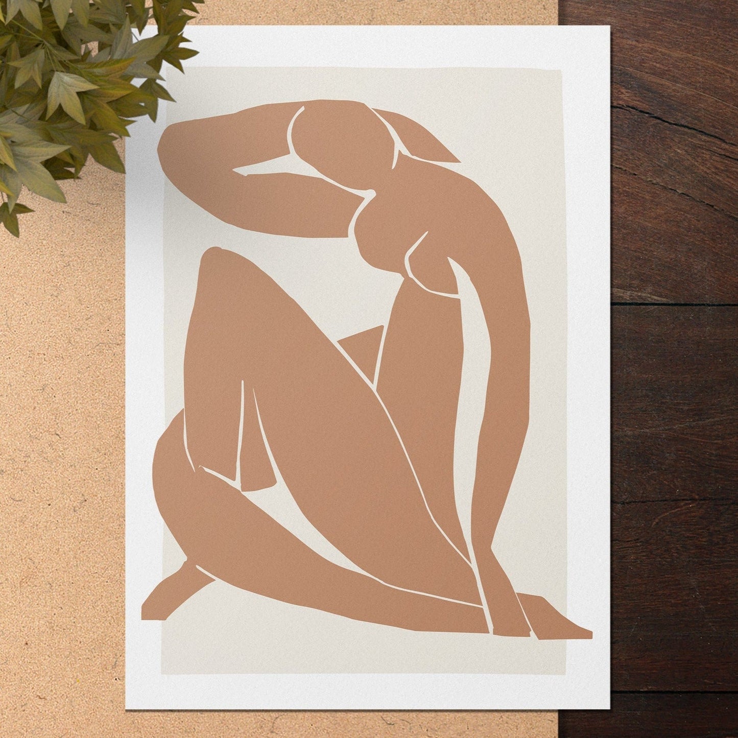 Boho Matisse Nude Cutout Print