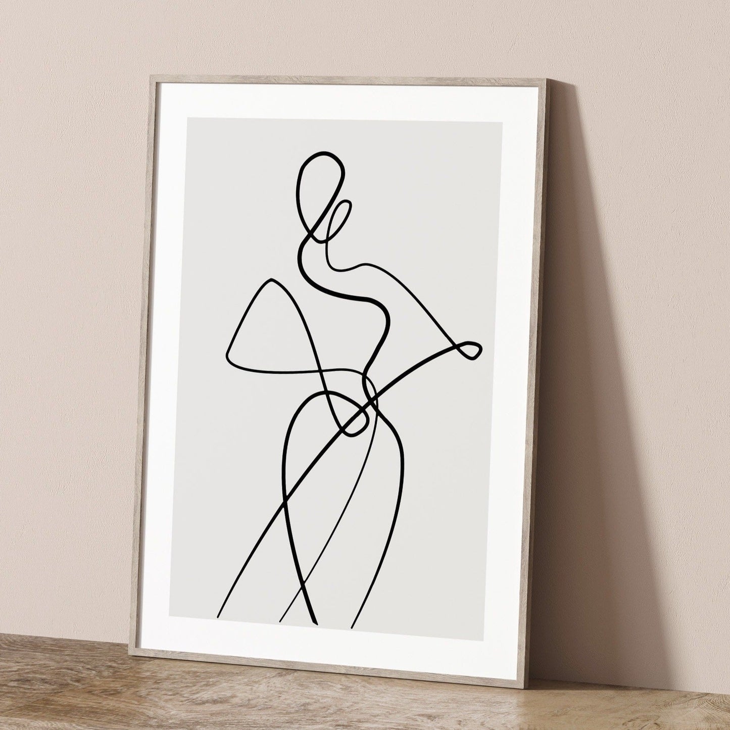 Framed line art print